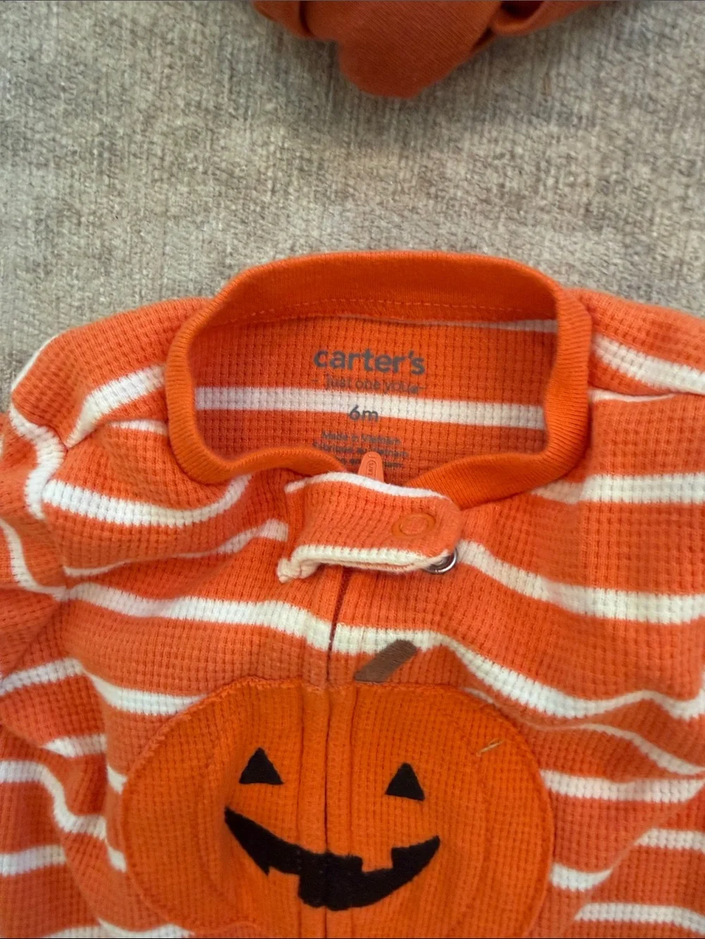 Old Navy Orange and Cream Pumpkin Halloween Outfit Set